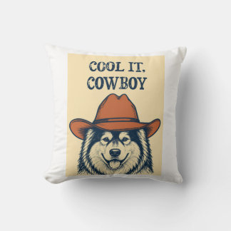 "Cool it, Cowboy" Wandteppich. Kissen