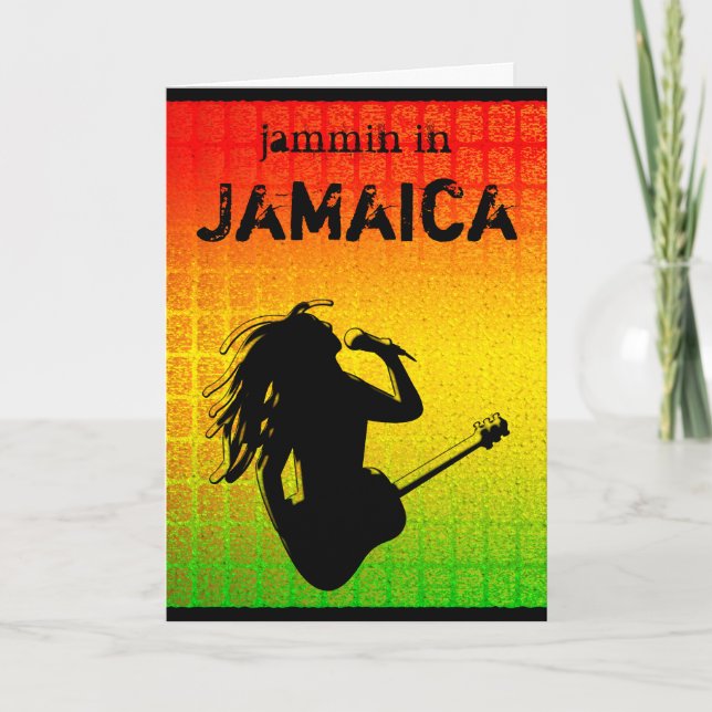 Cool Jammin in Jamaica Reggae Rastaman Rastafari Karte (Vorderseite)