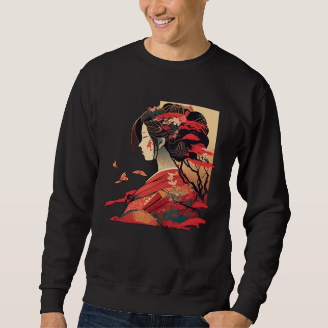 Cool Japanese Woman Sweatshirt (Vorderseite)