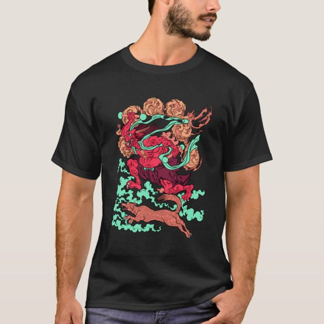 Cool Japanisch Oni Ogre Demon Kuniyoshi Monster Uk T-Shirt (Vorderseite)