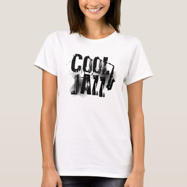 cool Jazz-Musik-Logo T-Shirt (Vorderseite)
