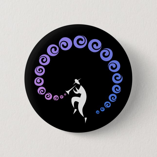 Cool Jazz Trumpet Musician Button (Vorderseite)