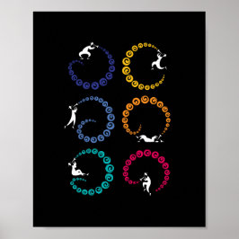 Cool Jazz Trumpet Musician Rainbow Poster