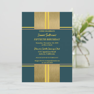 Cool Jazzy Gold Einladung