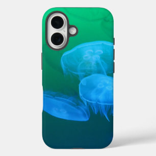 Cool Jellyfish Green Blue Gradient iPhone 16 Hülle