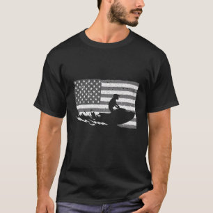 Cool Jet Ski for Men Skiers US amerikanische Flagg T-Shirt