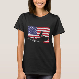 Cool Jet Ski for Men Skiers US amerikanische Flagg T-Shirt