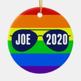 Cool Joe Biden 2020 Rainbow-Sonnenbrille Keramik Ornament