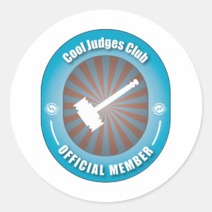 Cool Judges Club Runder Aufkleber