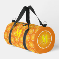Cool Juicy Orange gelbe Fruchtscheiben Monogramm