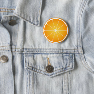 Cool Juicy Orange Obstscheiben Sommer Button