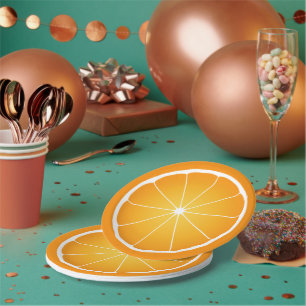 Cool Juicy Orange Obstschnitt Pappteller