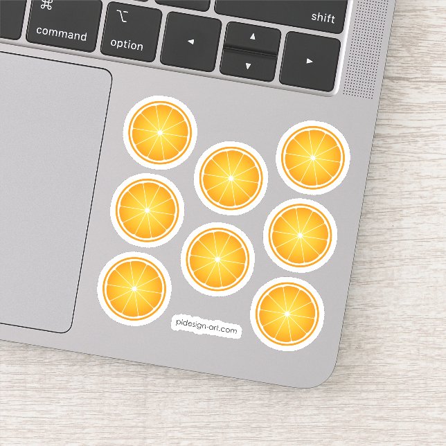 Cool Juicy Orange Obstschnitten Aufkleber (Detail)