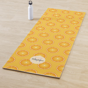 Cool Juicy Orange-Schnittmuster Monogramm Yogamatte