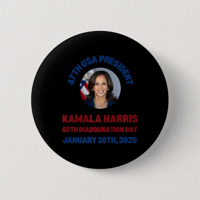 Cool Kamala Harris 2024 Einweihungstag Souvenir Button (Vorderseite)
