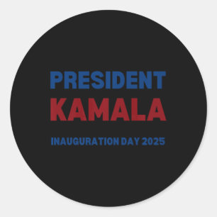Cool Kamala Harris 2024 Women Win Inauguration Day Runder Aufkleber