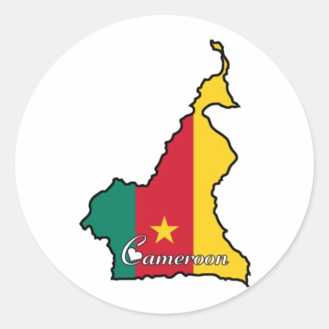 Cool Kamerun Runder Aufkleber (Vorderseite)