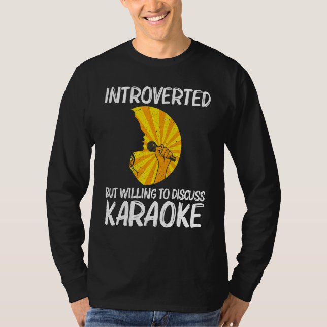 Cool Karaoke For Men Women Singer Microphone Karao T-Shirt (Vorderseite)