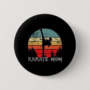 Cool Karate Mama Japanisch Kampfkunst für Mütter Button