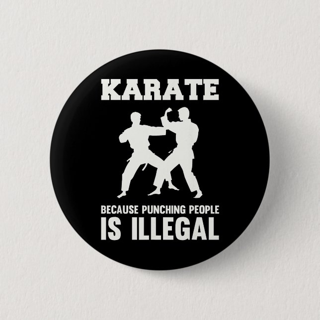 Cool Karate Martial Arts Karate weil Punching I Button (Vorderseite)