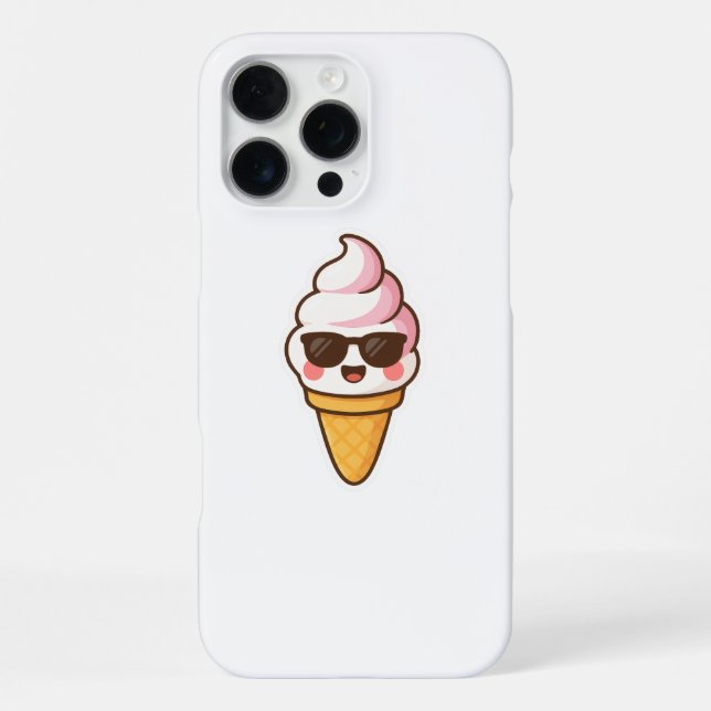 Cool Kawaii Eiscreme iPhone Hülle (Rückseite)