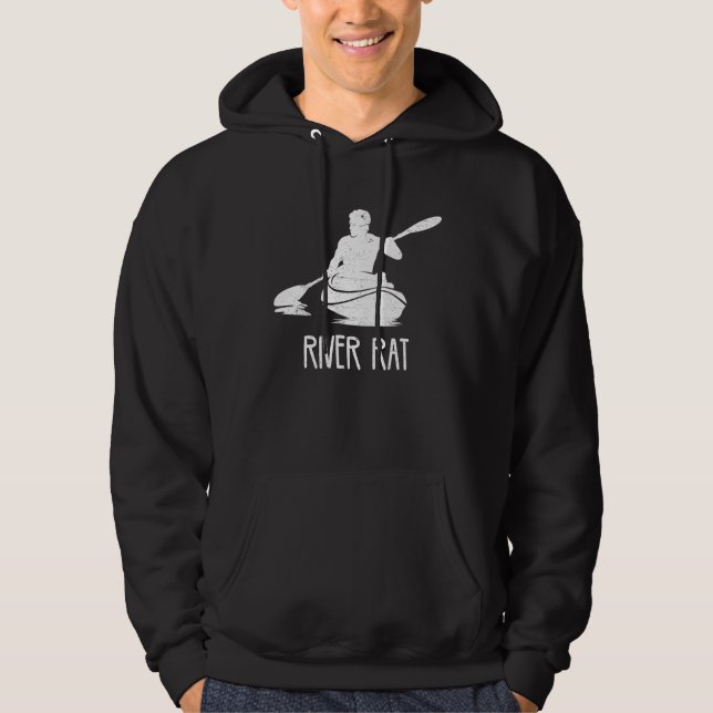 Cool Kayak River Rat river kayaking mens kayak Hoodie (Vorderseite)