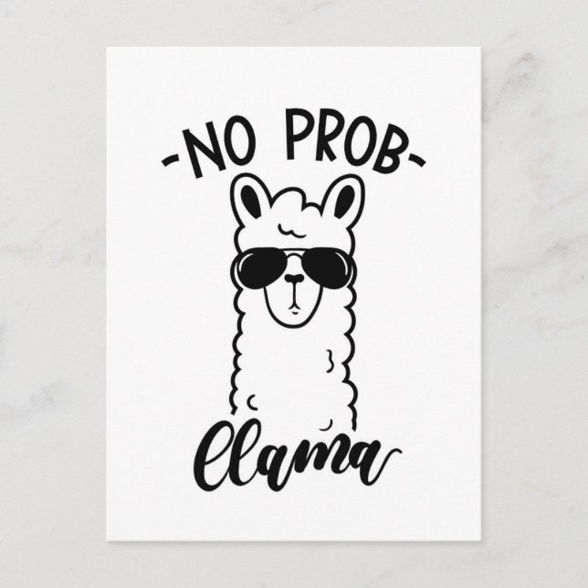 Cool kein Prob Lama Postkarte (Vorderseite)