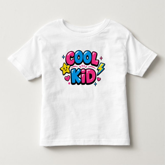 Cool Kid Y2K Toddler Graphic T-Shirt (Vorderseite)
