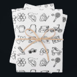Cool Kids Colour Book Birthday Party Paper Geschenkpapier Set<br><div class="desc">Ihre Kinder können dieses Papier färben, bevor sie ihre Geschenke verpacken, um eine ganz besondere Touch zu ihren Geschenken hinzuzufügen! Mit seinen Doodles aus Kopfhörern, Büchern, Fahrrädern, Kreuzen, Teekannen, Regenbögen, Kassetten, Blume, Sonnenbrillen, Kameras, Roller-Skaten, Gießkannen, Künstlerpaletten, Schmetterlinge, Tennisschläger und Herz. Diese Geschenkpackung macht Spaß, aber das Besondere kommt, wenn Ihr...</div>