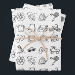 Cool Kids Colour Book Birthday Party Paper Geschenkpapier Set<br><div class="desc">Ihre Kinder können dieses Papier färben, bevor sie ihre Geschenke verpacken, um eine ganz besondere Touch zu ihren Geschenken hinzuzufügen! Mit seinen Doodles aus Kopfhörern, Büchern, Fahrrädern, Kreuzen, Teekannen, Regenbögen, Kassetten, Blume, Sonnenbrillen, Kameras, Roller-Skaten, Gießkannen, Künstlerpaletten, Schmetterlinge, Tennisschläger und Herz. Diese Geschenkpackung macht Spaß, aber das Besondere kommt, wenn Ihr...</div>