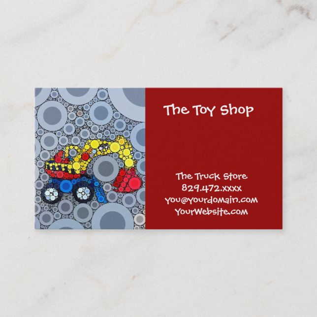 Cool Kids Construction Truck Bagger Digger Visitenkarte (Vorderseite)