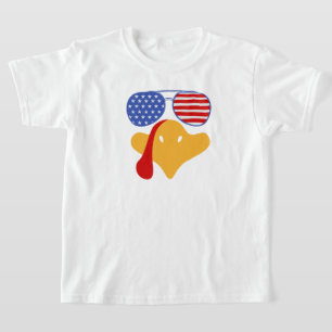 Cool Kids Erntedank Türkei konfrontiert US-Flagge T-Shirt