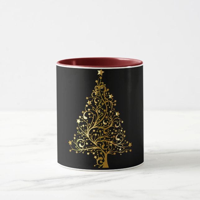Cool Kids Gold Weihnachtsbaum Black Tasse (Zentrum)