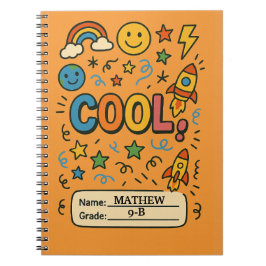 Cool-Kids-Notebook - Personalisierter Name und Not Notizblock