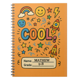 Cool-Kids-Notebook - Personalisierter Name und Not Notizblock