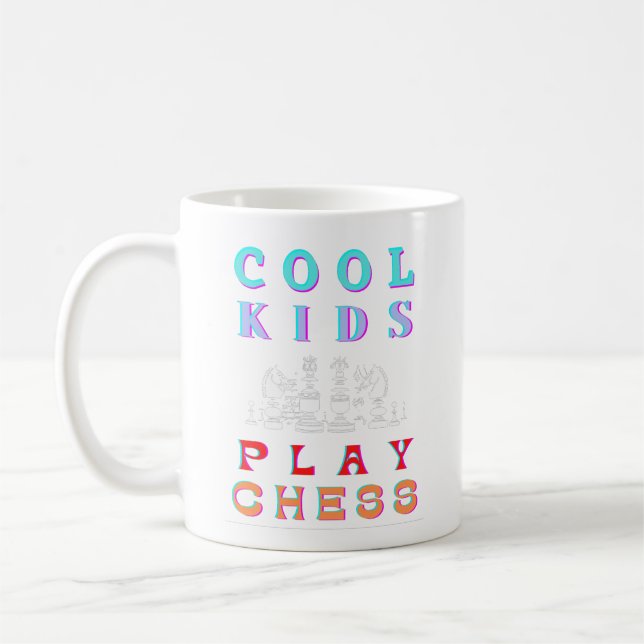 COOL KIDS PLAY CHESS  KAFFEETASSE (Links)