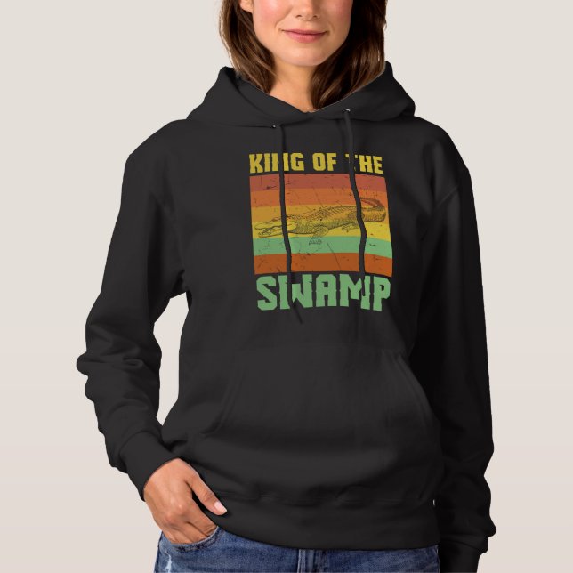 Cool King Of The Swamps Crocodile Swamp Hoodie (Vorderseite)