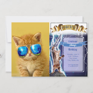 Cool Kitten in Sonnenbrille Einladung