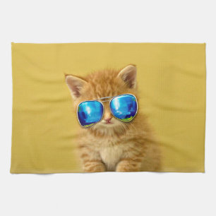Cool Kitten in Sonnenbrille Geschirrtuch