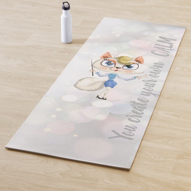 Cool Kitty Bokeh - Sie schaffen Ihre eigene Ruhe Yogamatte (Beispiel)