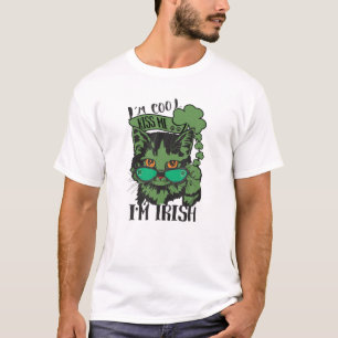 Cool Kitty, Kiss mich, ich bin Irin. St Patrick's T-Shirt