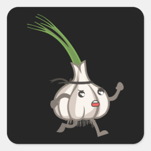 Cool Knoblauch Quadratischer Aufkleber