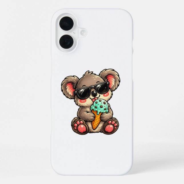 Cool Koala Eiscreme iPhone Hülle (Rückseite)