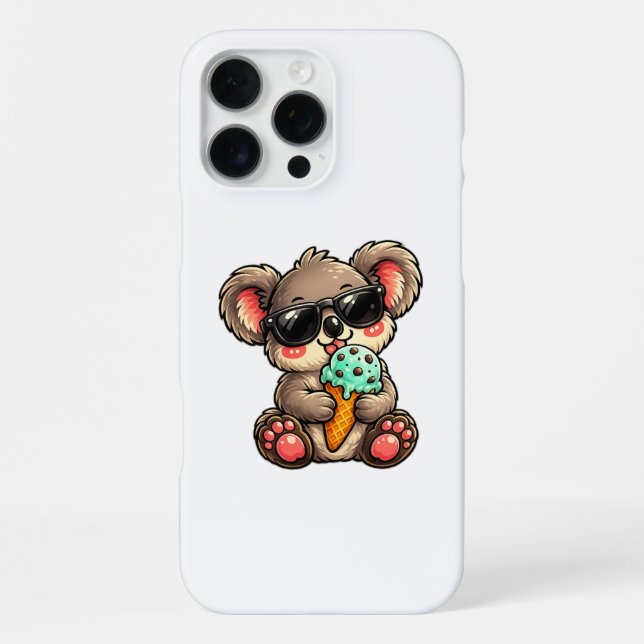 Cool Koala Eiscreme iPhone Hülle (Rückseite)