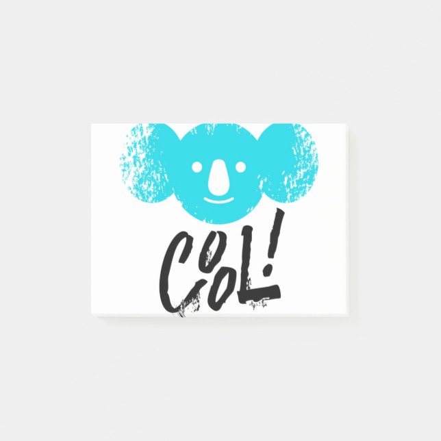 Cool Koala Support Australien Wildlife Australien Post-it Klebezettel (Vorderseite)