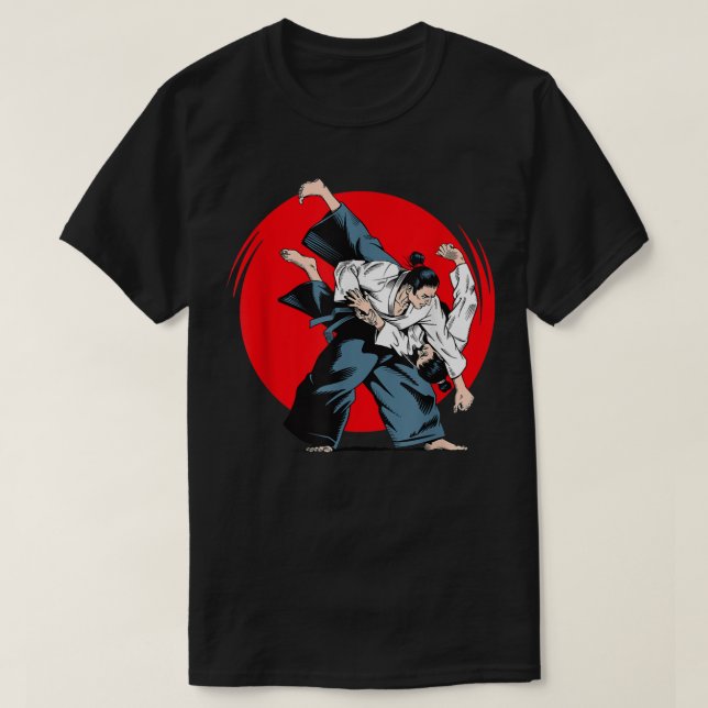 Cool Kung Fu Man Fighting Martial Arts Wushu Graph T-Shirt (Design vorne)