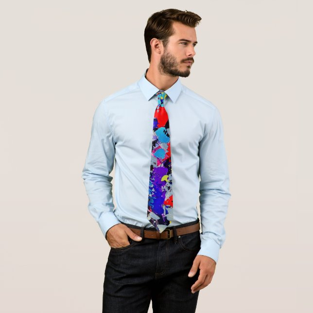 Cool Künstlerische Abstrakte Tendy Neck Tie Krawatte (Beispiel)