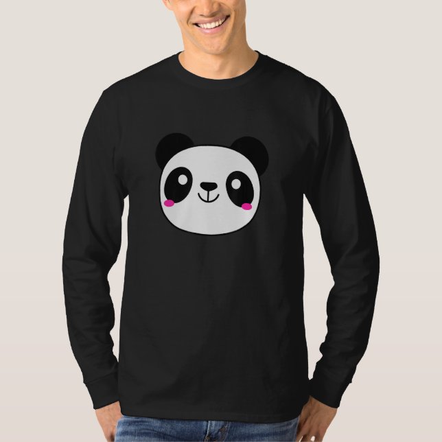 Cool lächelnder Panda Wildlife Forest Pandas Zoo A T-Shirt (Vorderseite)