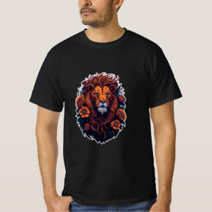 cool lässig mit "Ferocious Lion Design" T-Shirt