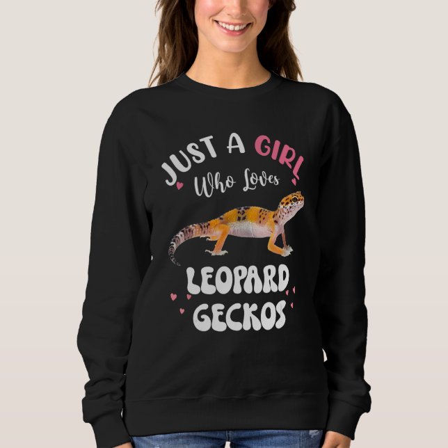Cool Leopard Gecko For Girls Women Pet Lizard Rept Sweatshirt (Vorderseite)